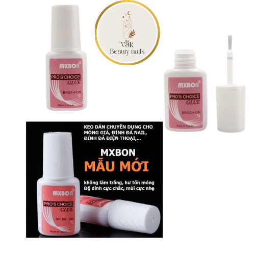 Keo dán móng Mxbond, keo dán đá Mxbond  tem hồng chính hãng, 7g