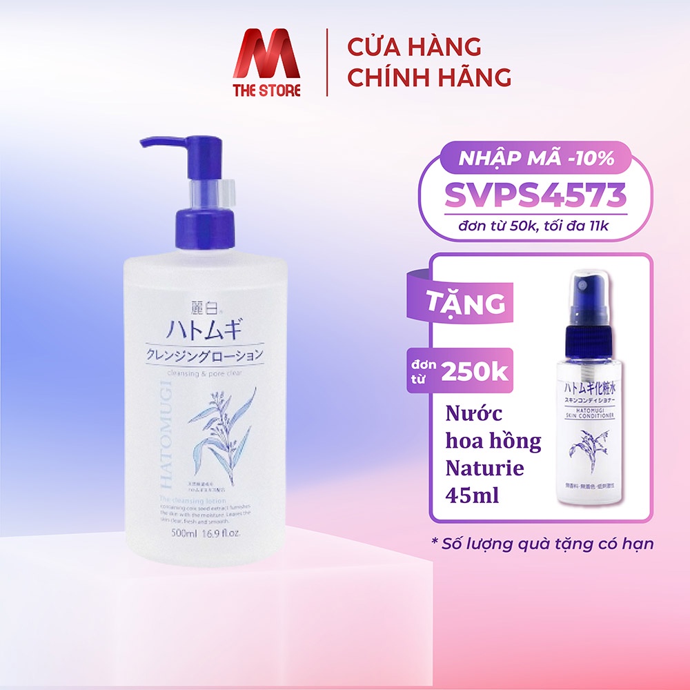 Nước tẩy trang hatomugi cleansing &amp; pore clear 500ml