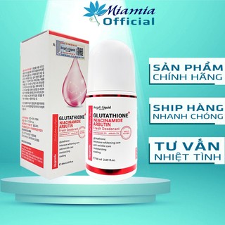 Lăn Nách Angel Liquid Dưỡng Trắng Khử Mùi 72 Tiếng Angel's Liquid Glutathione plus Niacinamide Fresh Deodorant 60ml