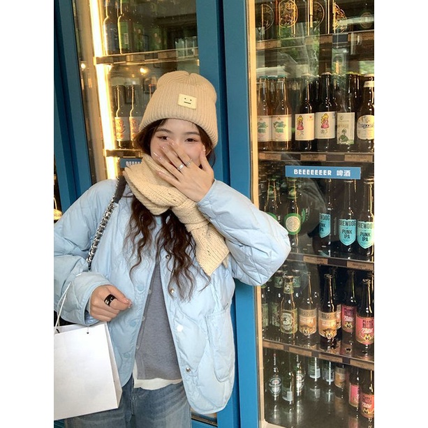 [MURIOKI] Áo Khoác Lông Màu Xanh Dương Thời Trang Thu Đông 2022 Cho Nữ