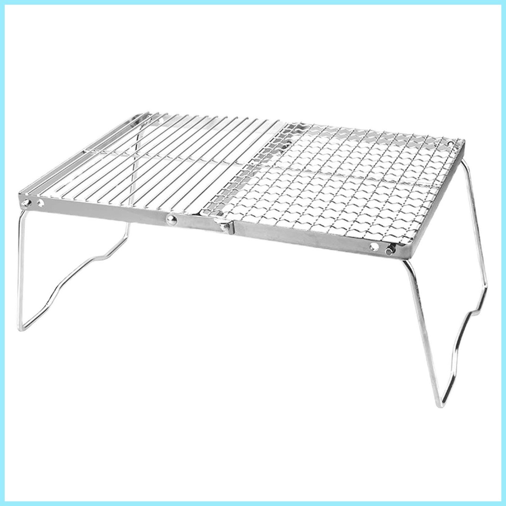 Vỉ Nướng Bbq Bằng Thép Không Gỉ Dày Dặn Chống Biến Dạng Gấp Gọn Được