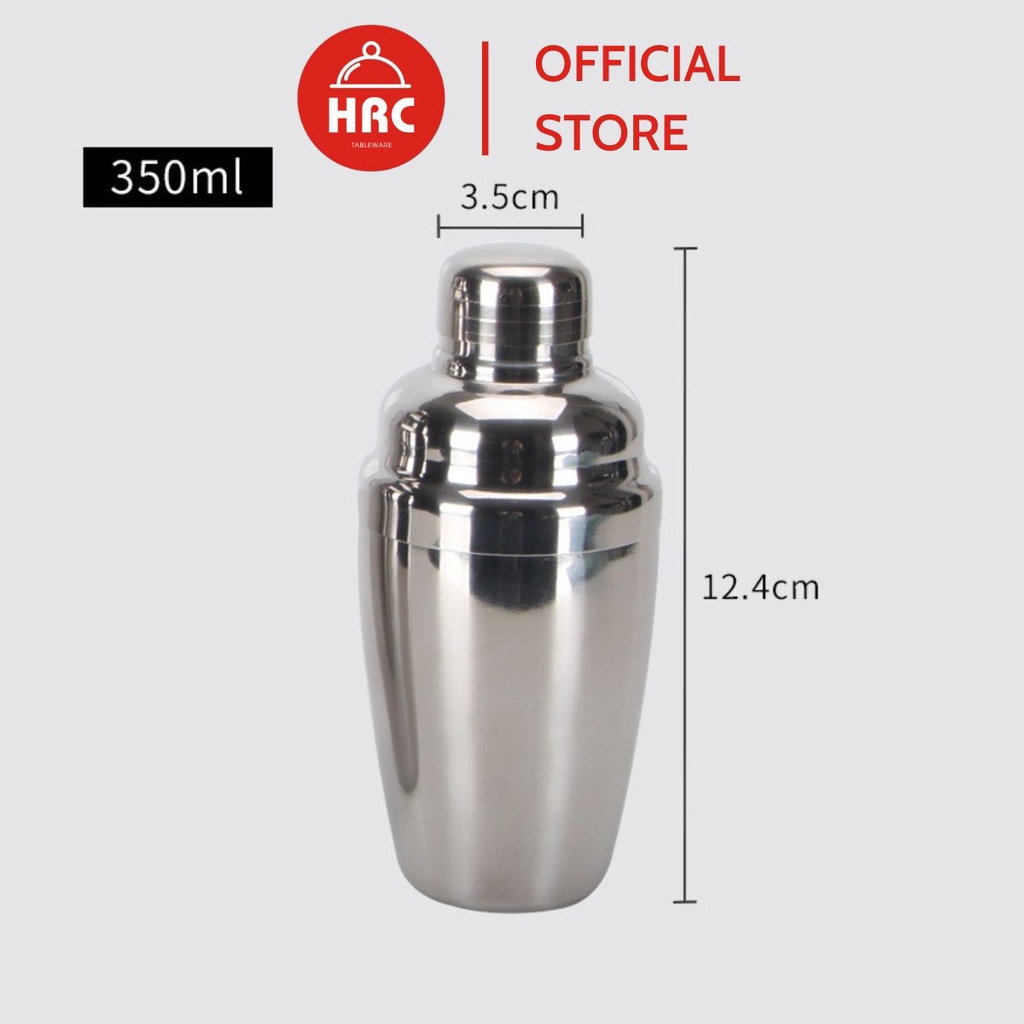 Bình lắc Shaker pha chế cocktail trà sữa chất liệu inox đủ size 350ml, 550ml, 750ml