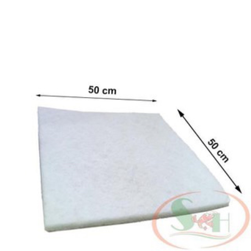 Bông lọc nước trắng size 50x50 , vật liệu lọc bể cá | Gòn ép 50x50 lọc nước loại dày tốt