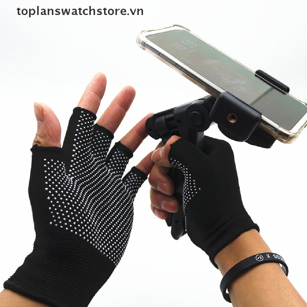 Găng Tay Nửa Ngón Chống Trượt Thoáng Khí Dùng Khi Đạp Xe / Leo Núi
