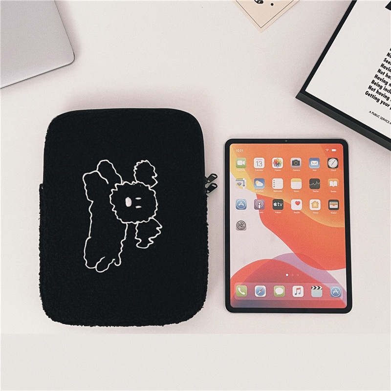 Túi Đựng Laptop Chống Sốc Thêu Họa Tiết Dễ Thương Phong Cách Hàn Quốc Cho 10 11 13 inches