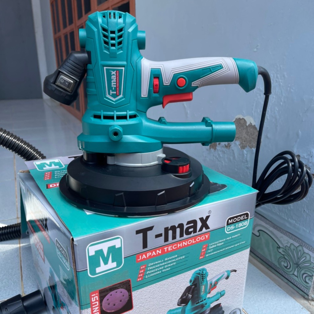 Máy Chà Tường TMAX , Máy Đánh Tường, Đánh Bóng Bề Mặt, Mài Tường Siêu Khỏe, Có Đèn LED Siêu Sáng - Công Xuất 950W JAPAN