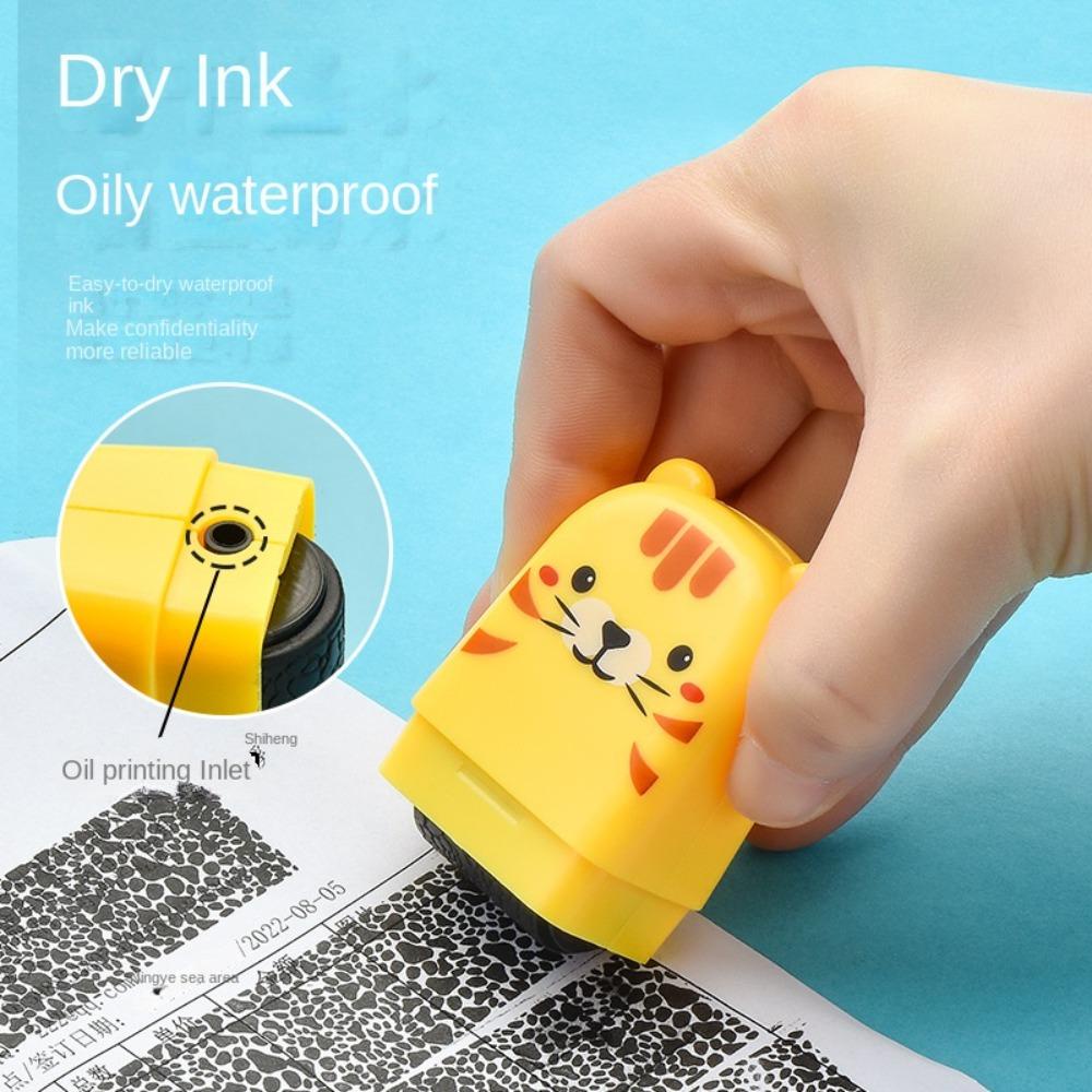 CHOOKEY Con Dấu Lăn Bảo Vệ Riêng Tư Kiểu Hoạt Hình Dễ Thương