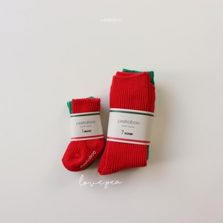 Set 2 đôi tất Noel Peekaboo🇰🇷