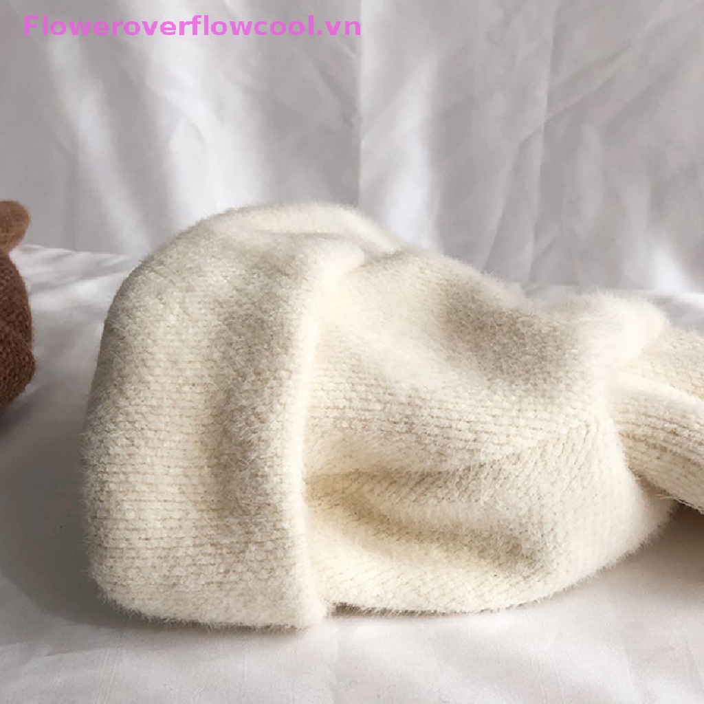 Mũ Len Dệt Kim Phối Tai Thỏ Phong Cách Thời Trang Thu Đông Hàn Quốc Cho Nữ