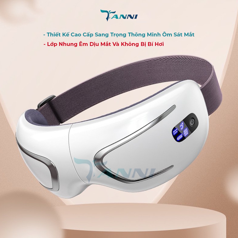 Máy Massage Mắt EYE V3 Cao Cấp, Máy Mát Xa Mắt Thư Giãn Giảm Thâm Mắt 5 Chế Độ Mát Xa Mặt