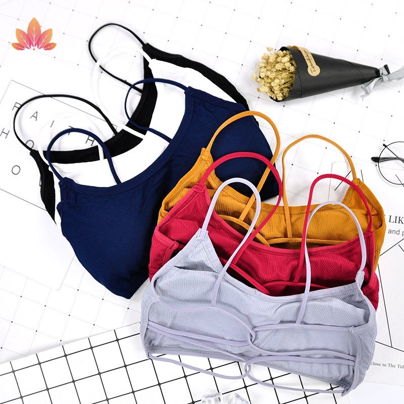 Áo Ngực Thể Thao Đan Dây Chéo Lưng Có Mút Đệm Thoáng Khí JP5