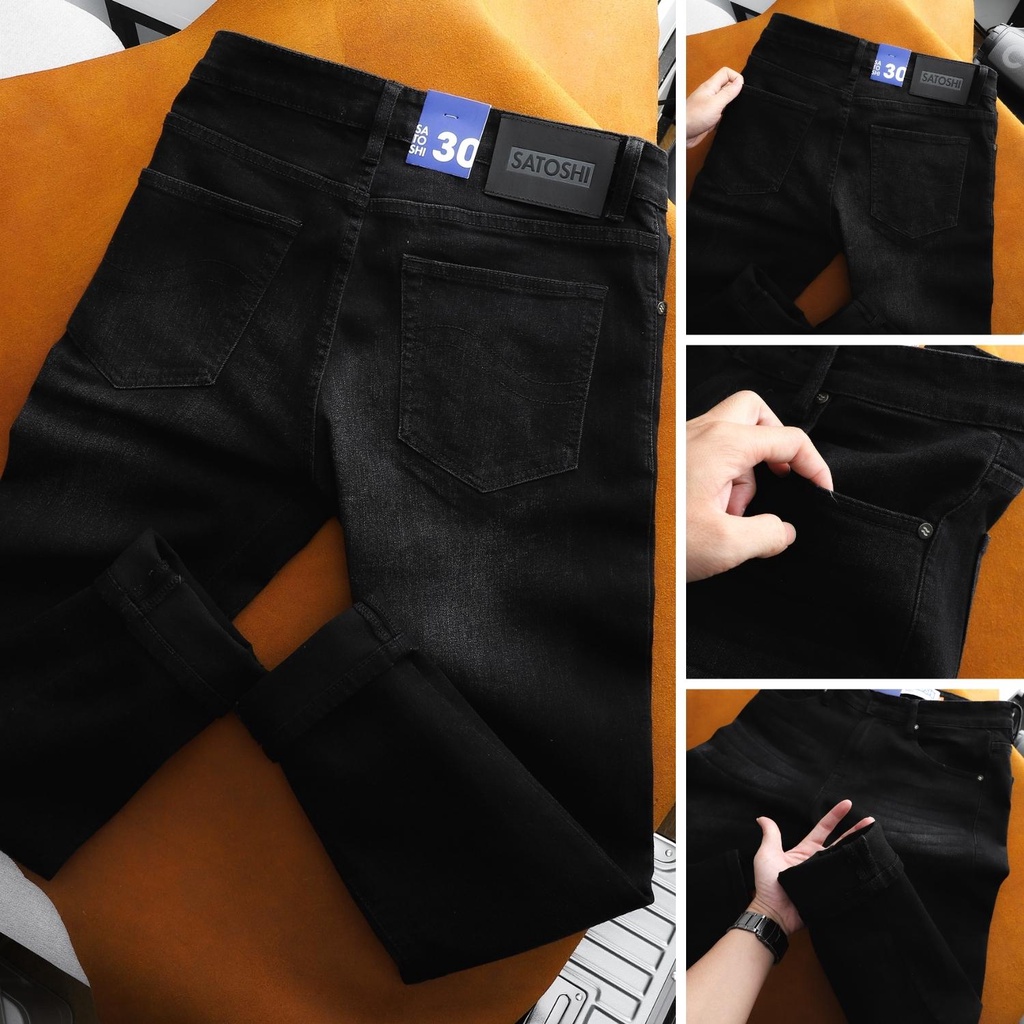 Quần Jean Nam Satoshi SAQJ71 Slimfit Xám Jedi đẹp năng động, trẻ trung