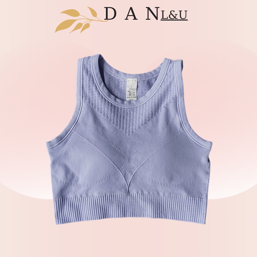 Áo Ngực Croptop Chất Cotton Co Dãn Thoáng Khí Đệm Mút Nâng Ngực Quyến Rũ DAN L&U 6082