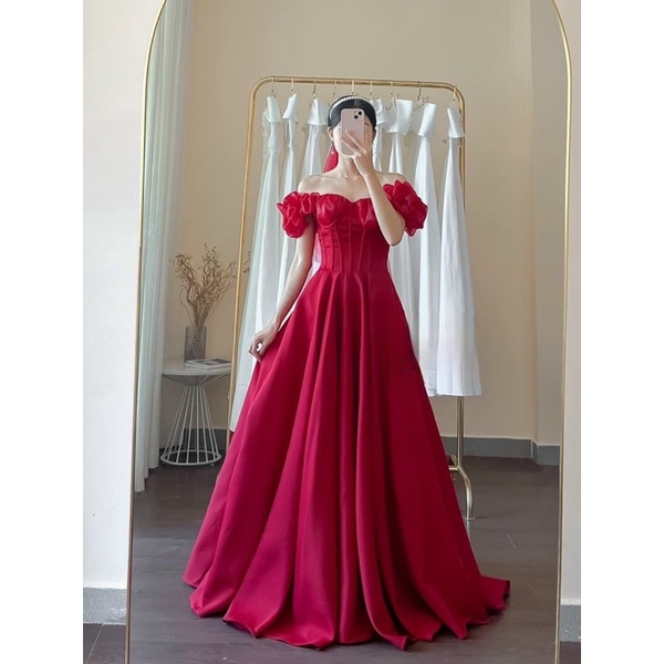 Đầm maxi cưới MYMY05 đi bàn nhẹ nhàng cho dâu xinh- size S/M/L - MS429V