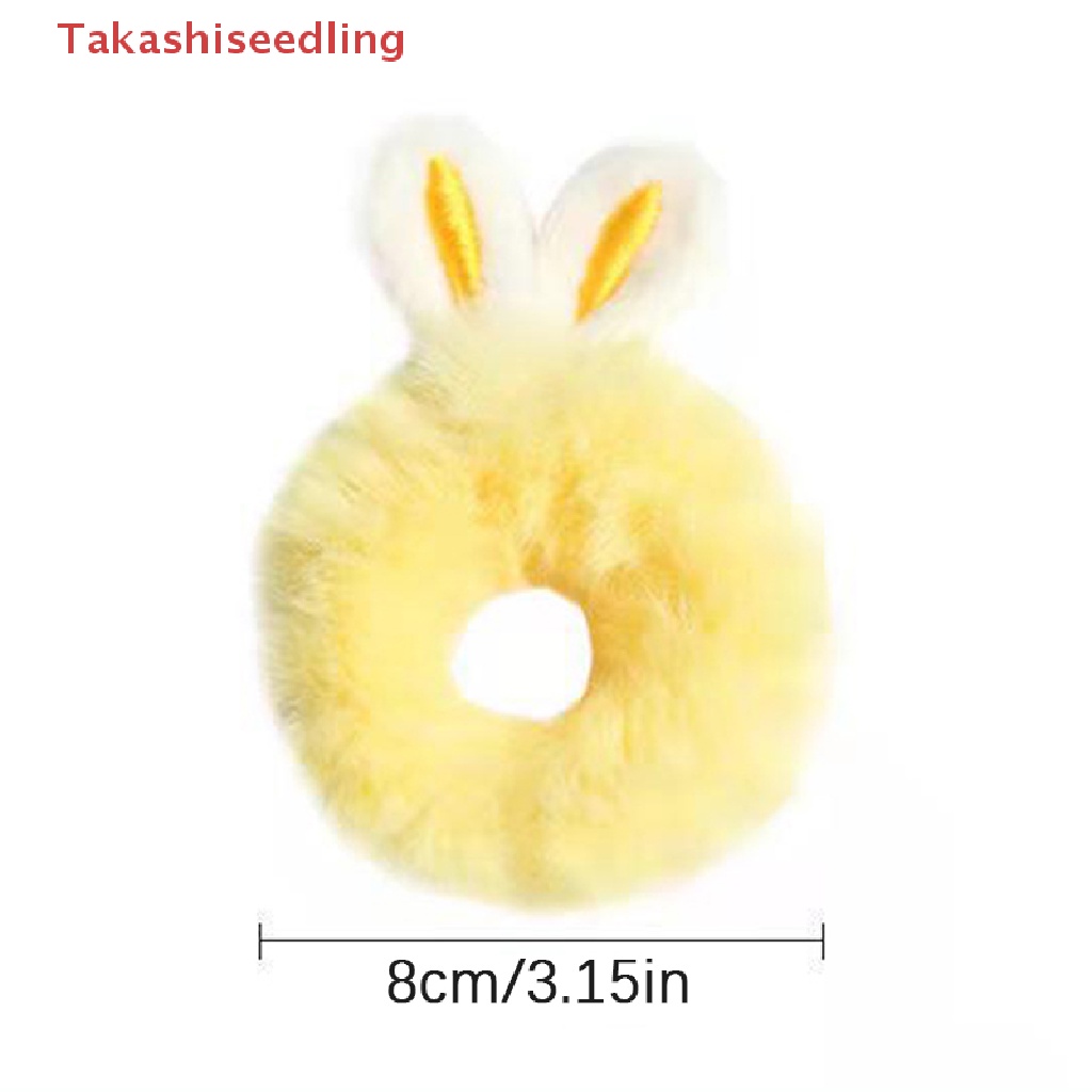 Dây Cột Tóc Tai Thỏ Phủ Lông Màu Sắc Ngọt Ngào Xinh Xắn Cho Nữ