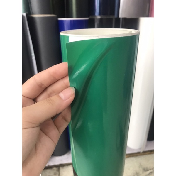 Giấy decal ,giấy dán xe màu xanh lá đậm 2lớp ,dầy dặn tráng trí xe máy ,ô tô