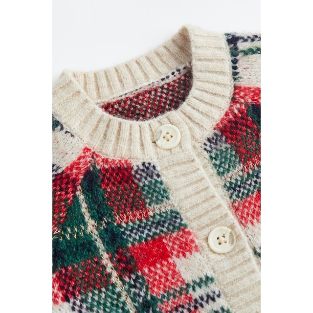 [FORM RỘNG] Áo len kẻ xinh xắn HM ES chính hàng sz từ 6-9m đến 3-4y