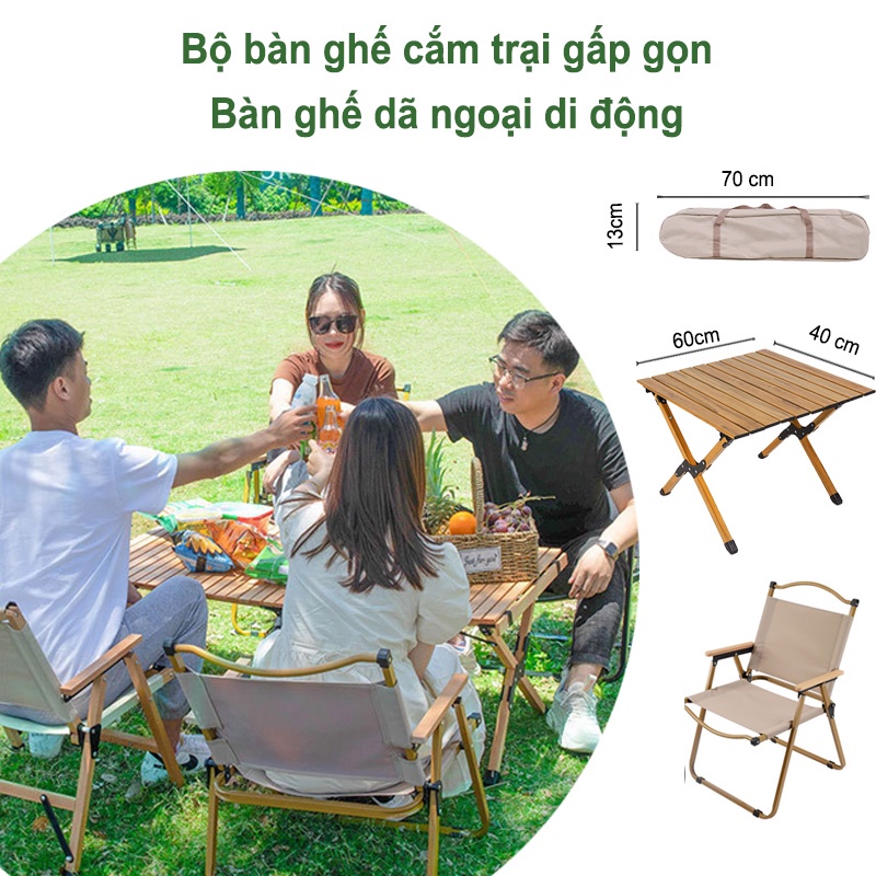 Ghế xếp dã ngoại vải oxford khó rách , bàn cắm trại gấp gọn tiện lợi cho những chuyến đi dã ngoại