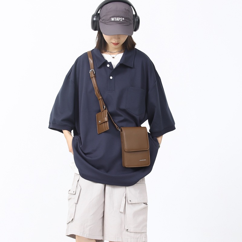 Túi Da Đựng Điện Thoại Đa Năng Có Ngăn Đựng Thẻ Đeo Vai Thời Trang Cho Nam Và Nữ zc220