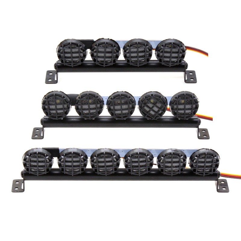 Đèn Led Hình Tròn / Vuông Điều Khiển Từ Xa Gắn Nóc Xe Hơi Điều Khiển Từ Xa Cho 1 / 10 Rc Crawler Capra Axial Scx10 Traxxas Trx6 Trx4 Rgt Rc4wd