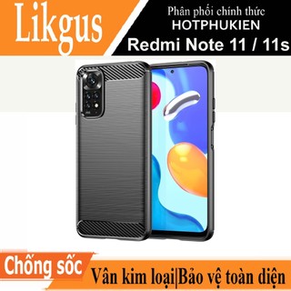Ốp lưng chống sốc vân kim loại cho Xiaomi Redmi Note 11 / 11s / 11 Pro hiệu Likgus - hotphukien phân phối