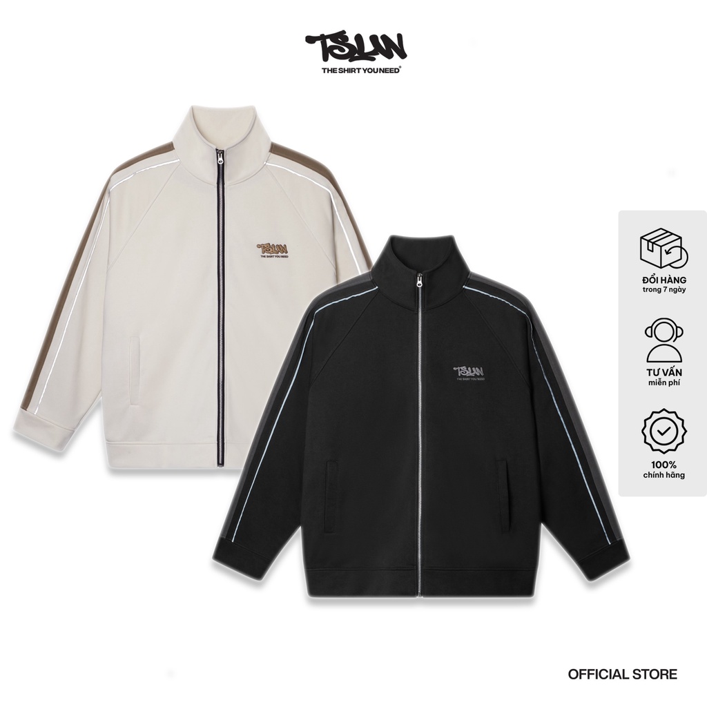 Áo Khoác Nỉ TSUN Track Jacket - [UNISEX] - Thêu, Phồi Line Phản Quang - 2 Màu