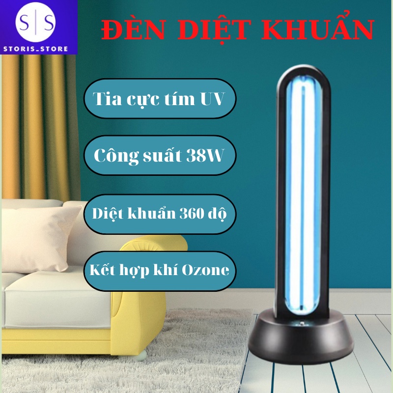 Đèn khử trùng tia cực tím UV dùng trong nhà hoặc nhà trẻ diệt sạch côn trùng khí Ozone diệt khuẩn toàn diện