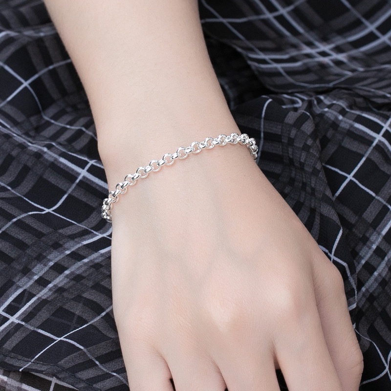 Vòng cổ Bạc Sterling 925 2.0mm-4.0mm 100% Thời Trang Hàn Quốc