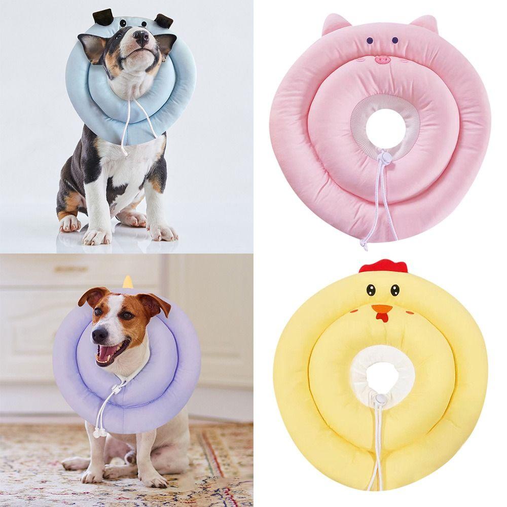 Btlimer Vòng Cổ Tròn Chống Liếm Vòng Tròn Họa Tiết Hoạt Hình Cho Thú Cưng