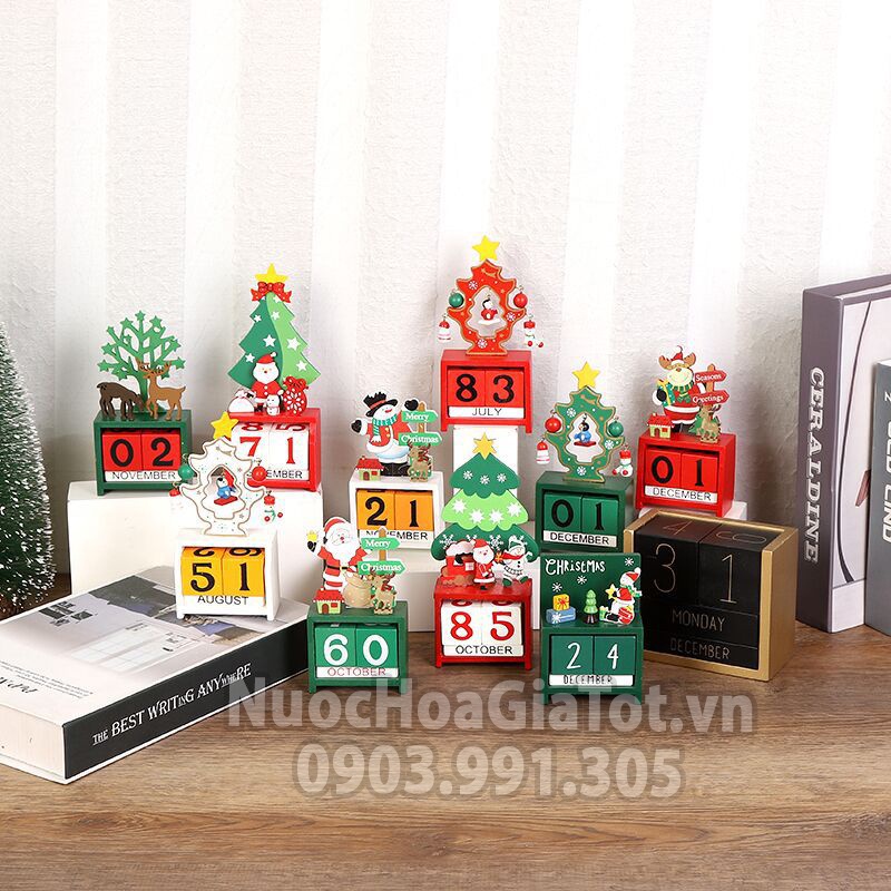 Lịch bàn gỗ quà giáng sinh quà noel ý nghĩa size lớn