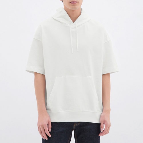 Áo hoodie tay ngắn có nón GU (xuất Nhật)