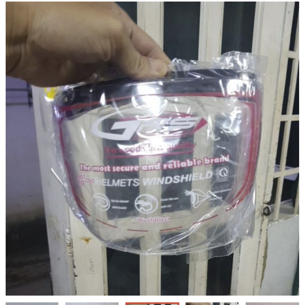 Kính Flat Gắn Mũ Bảo Hiểm 3/4 - Che Full Mặt