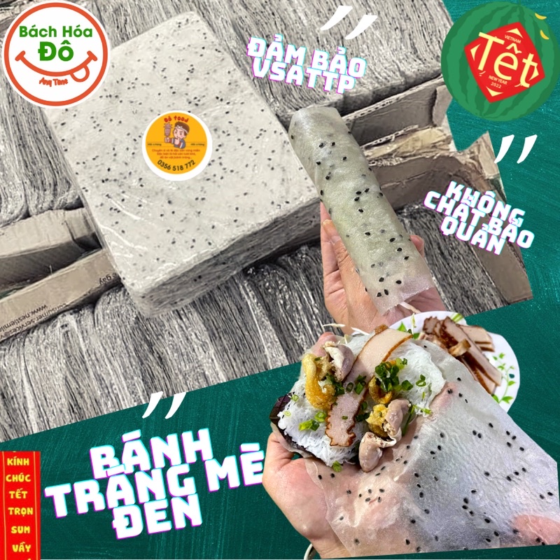 2kg2(1xấp)Bánh tráng mè đen đặc sản phan rang hàng loại 1 ,bánh tráng nhúng mè đen,mè vàng bánh mè cuốn dẻo thơm nhiềumè
