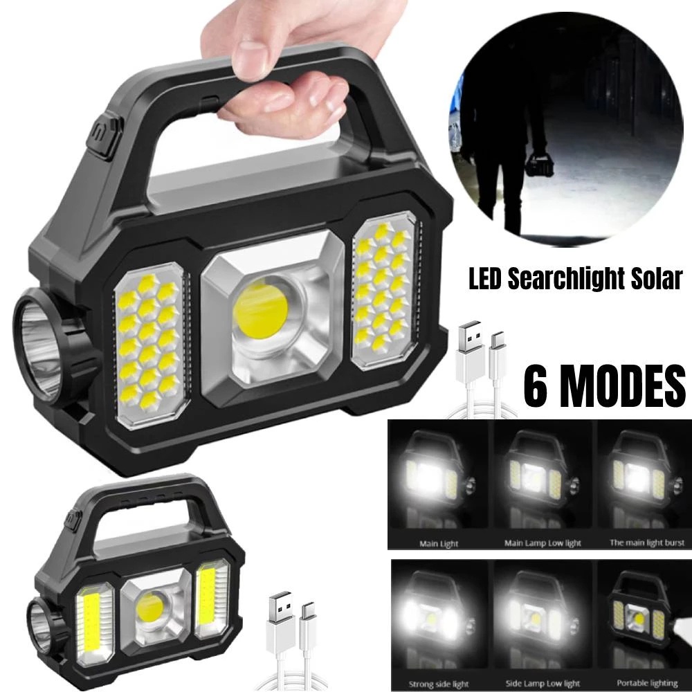 Đèn LED COB Năng Lượng Mặt Trời Hai Chế Độ Sáng Chống Thấm Nước Tùy Chỉnh Đa Năng Kèm Sạc USB Tiện Dụng Cho Hoạt Động Ngoài Trời