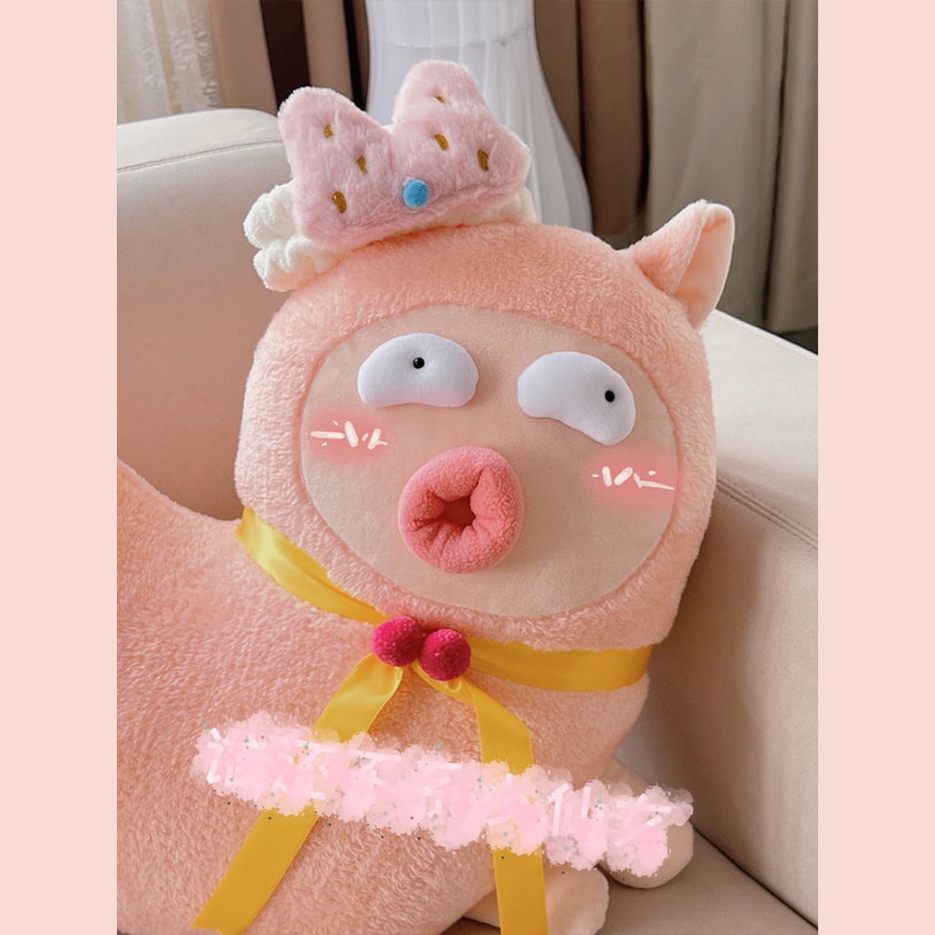 Order | Gấu nhồi bông hình lạc đà Alpaca môi trề chúm chím hài hước dễ thương