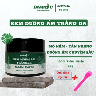 Kem Dưỡng Ẩm Trắng Da Ngừa Lão Hóa Linh Chi Ngải Cứu BeautyU 50g