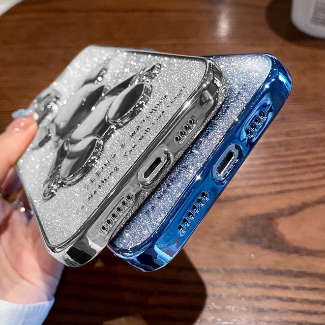 Ốp Điện Thoại Silicon Dẻo Mạ Điện 6D Sáng Bóng Sang Trọng Cho iphone 11 Pro Max TPU XR X XS Max 12 13 Pro Max