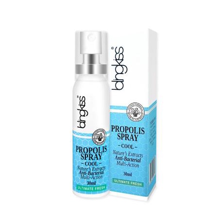 Blingkiss Propolis Spray Ultimate Fresh 30ml Xịt Họng Keo Ong Giảm Ho Nhiệt Miệng Cho Hơi Thở Thơm Tho