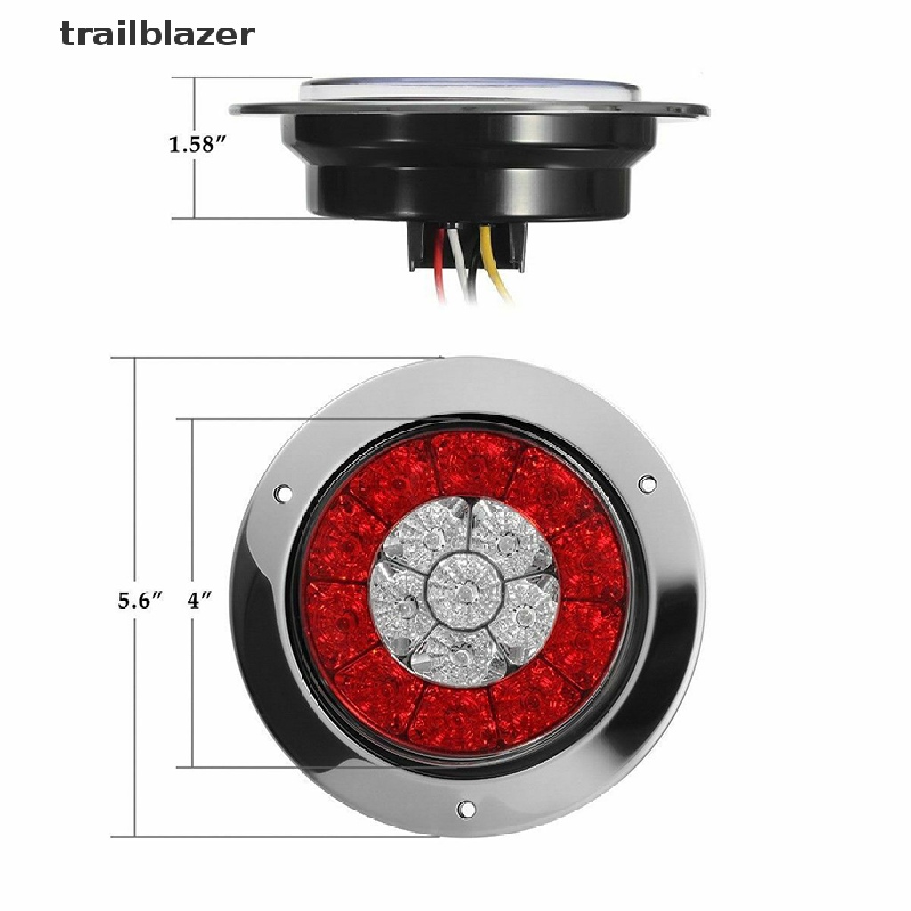 1x 4 &quot;Đèn Tròn 16-LED Tín Hiệu Phanh Xe Tải UIO