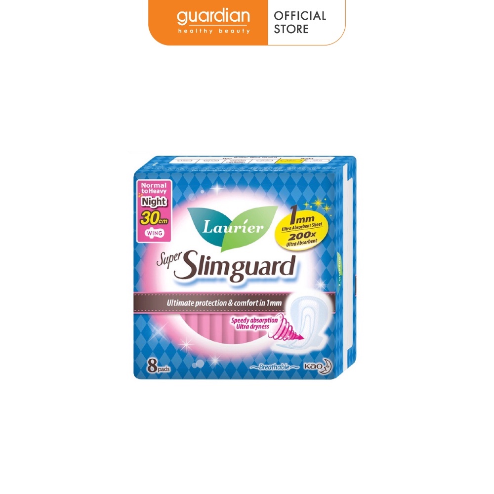 Băng Vệ Sinh Siêu Mỏng Bảo Vệ Đêm 30Cm Laurier 08 Miếng