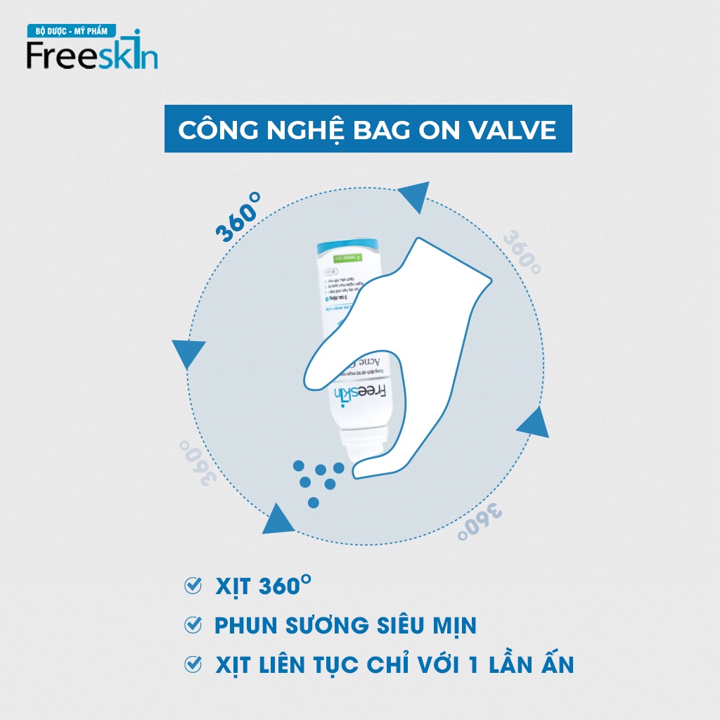 Combo 4 xịt mụn lưng, viêm nang lông, dày sừng nang lông, viêm da Novocare - Freeskin, sạch mụn, mờ thâm, sáng da 80ml