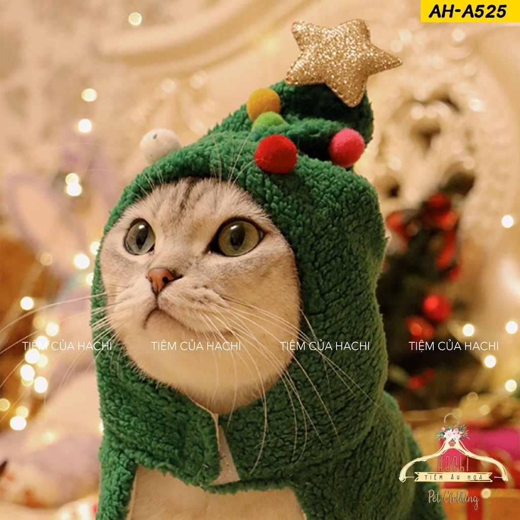 Áo choàng Giánh Sinh siêu cute cho thú cưng
