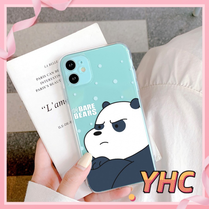 Ốp Điện Thoại TPU Trong Suốt Hình Gấu Dễ Thương Cho iPhone 6splus 7 7plus 8 8plus X XS 11 12 Pro Max Plus Promax-965