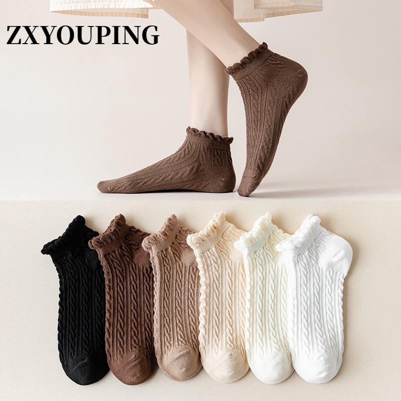 Vớ 70% Cotton Mềm Mại Màu Trơn Thoáng Khí Thấm Hút Mồ Hôi Dành Cho Thanh Thiếu Niên [ZXYOUPING]