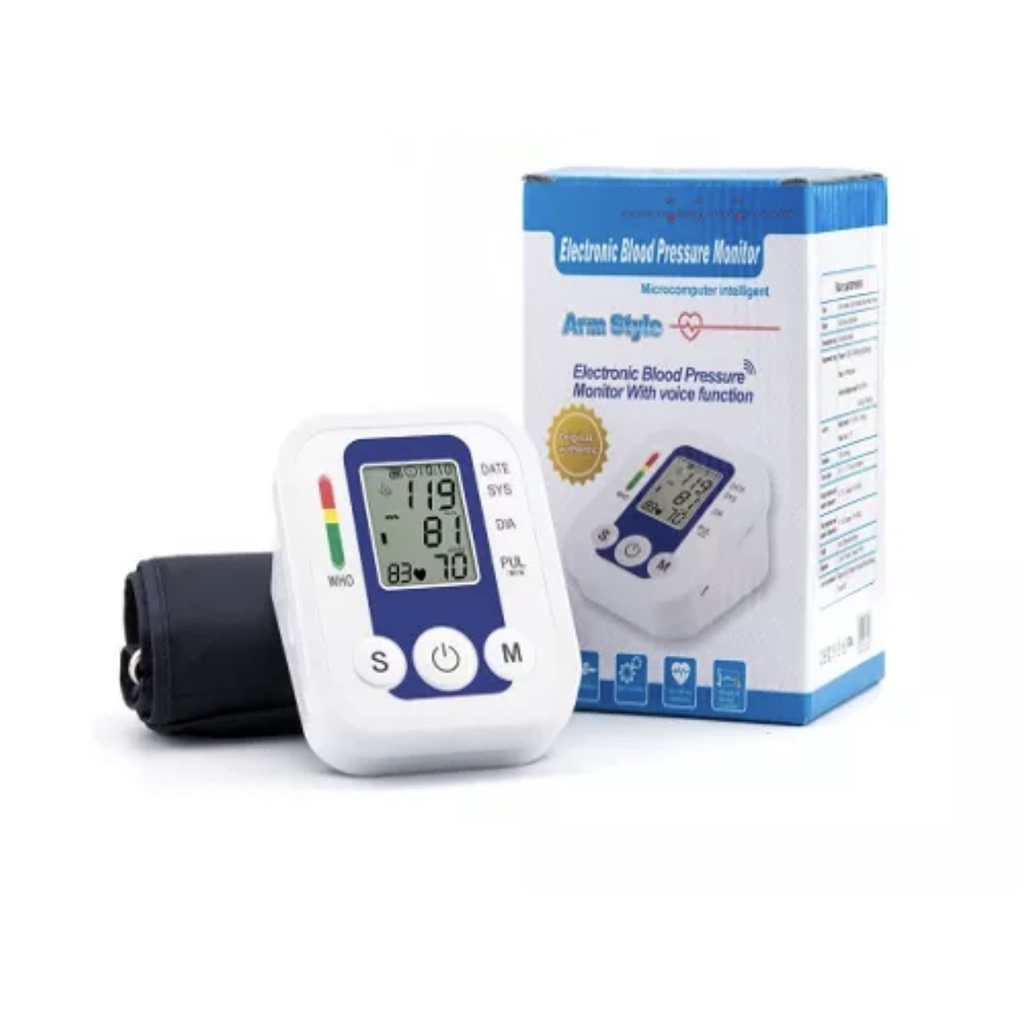 Máy Đo Huyết Áp Bắp Tay Electronic Blood Pressure Monitor, Đo Nhịp Tim Tự Động Chuẩn Xác