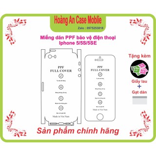Miếng dán ppf bảo vệ điện thoại Iphone 5/ 5s/ 5SE