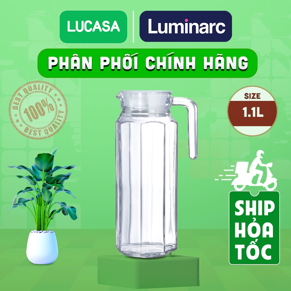 Bình Nước Thủy Tinh Luminarc Octime 1.1L - L2664 | Phân Phối Chính Hãng
