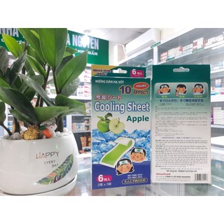 Miếng Dán Hạ Sốt Cho Bé Cooling Sheet-Tanaphar [Hộp 6 miếng]