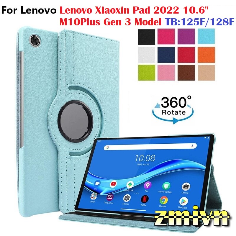 Bao da xoay thông minh Cho Lenovo Xiaoxin Pad 2022 Lenovo Tab M10 Plus Gen 3 10.6" Model TB- 125F TB- 128F