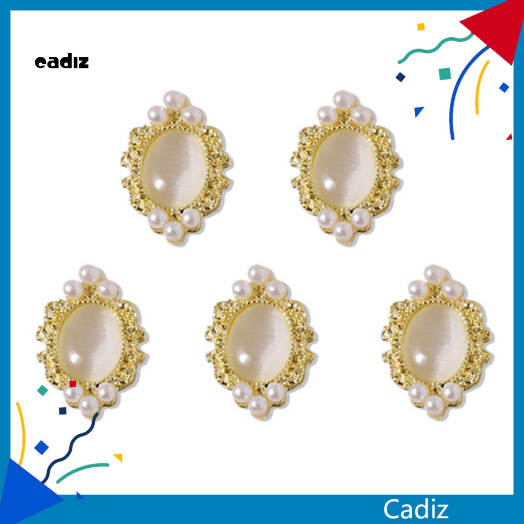 Set 5 Phụ Kiện Đá Mắt Mèo Mini Đính Trang Trí Móng Tay Sáng Tạo